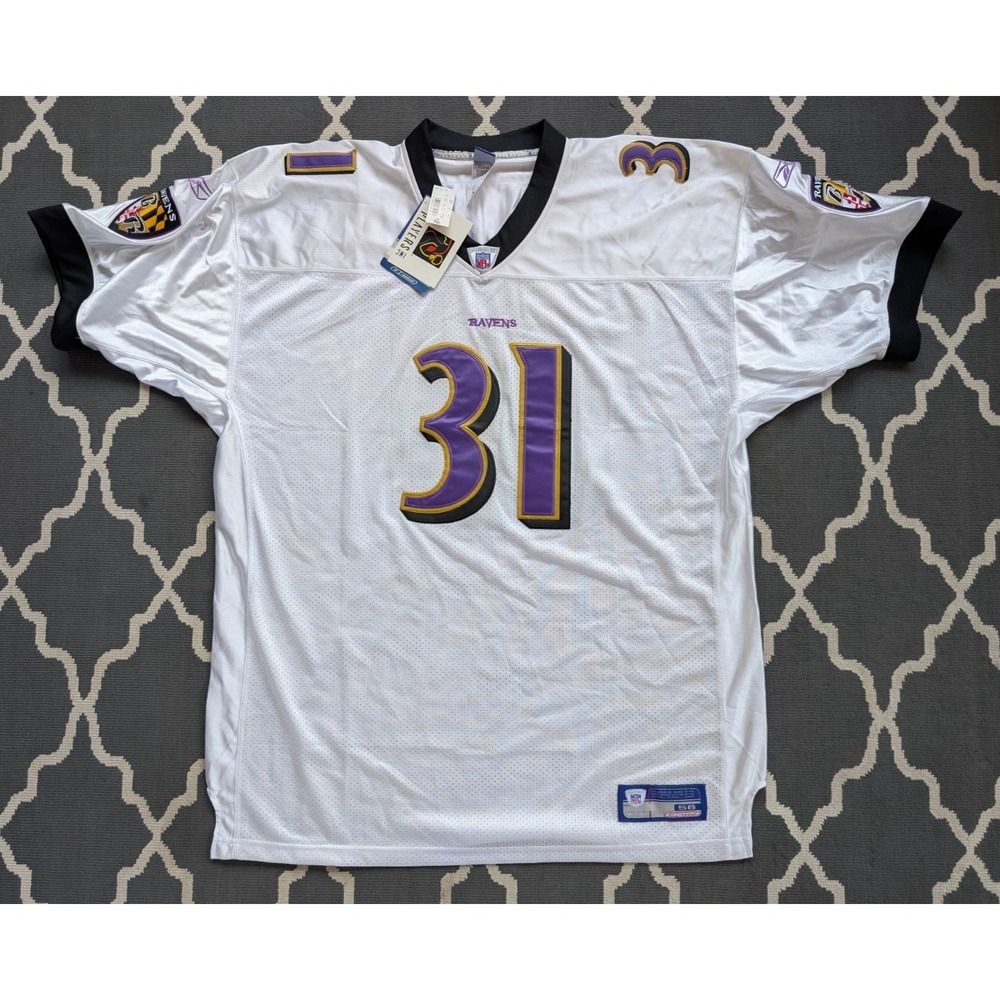 Vintage Y2K Jamal Lewis Jersey Mens 56 NWT READ Baltimore Ravens Stitched White - Picture 1 of 16